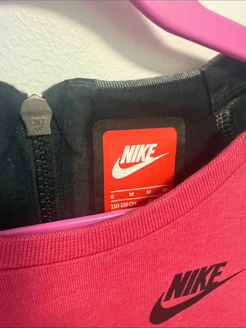 Nike Girls Pink & Gray Athletic Pullover Dress NWOT